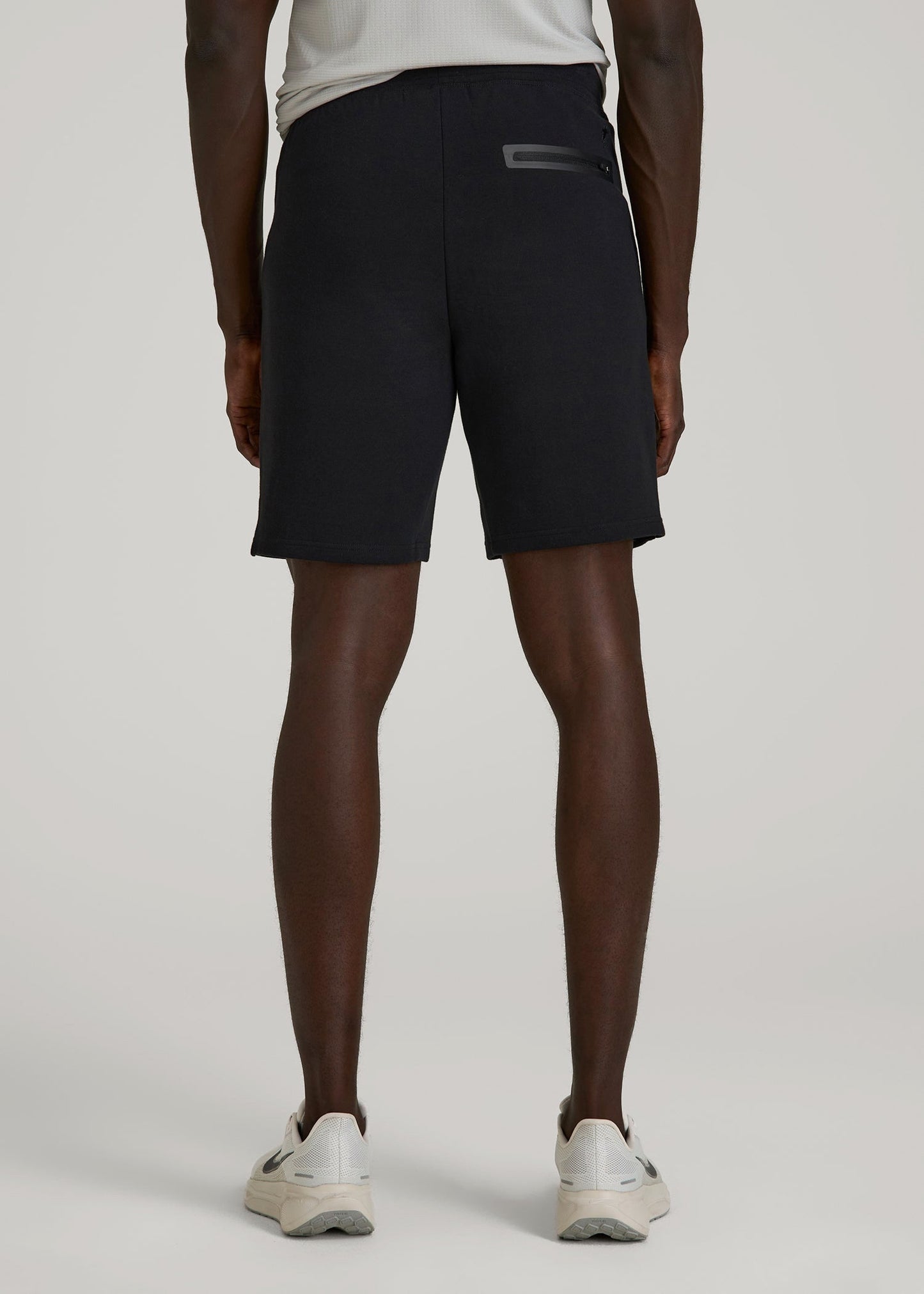 Tech Motion Fleece Shorts for Tall Men in Black