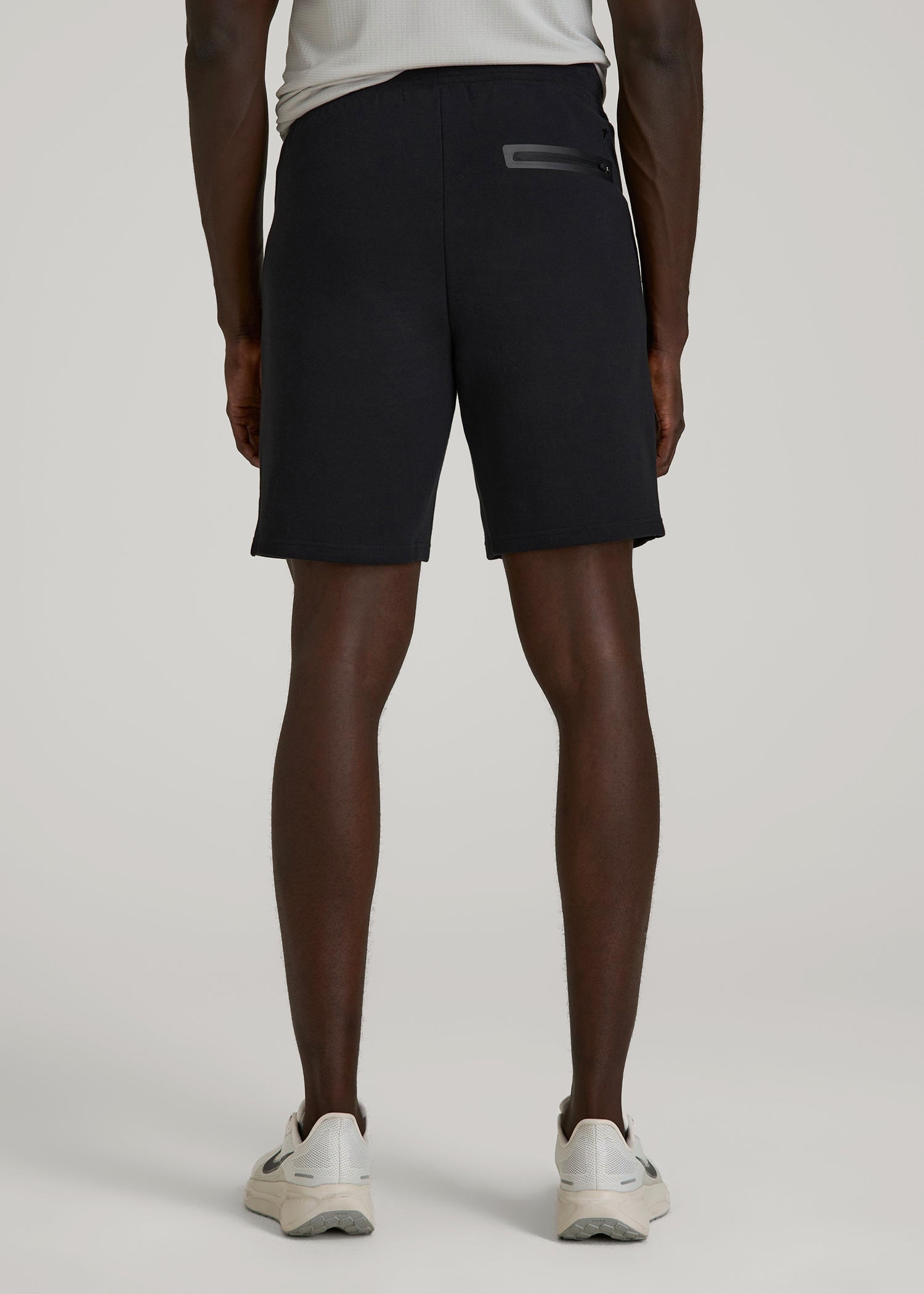 Tech Motion Fleece Shorts for Tall Men in Black