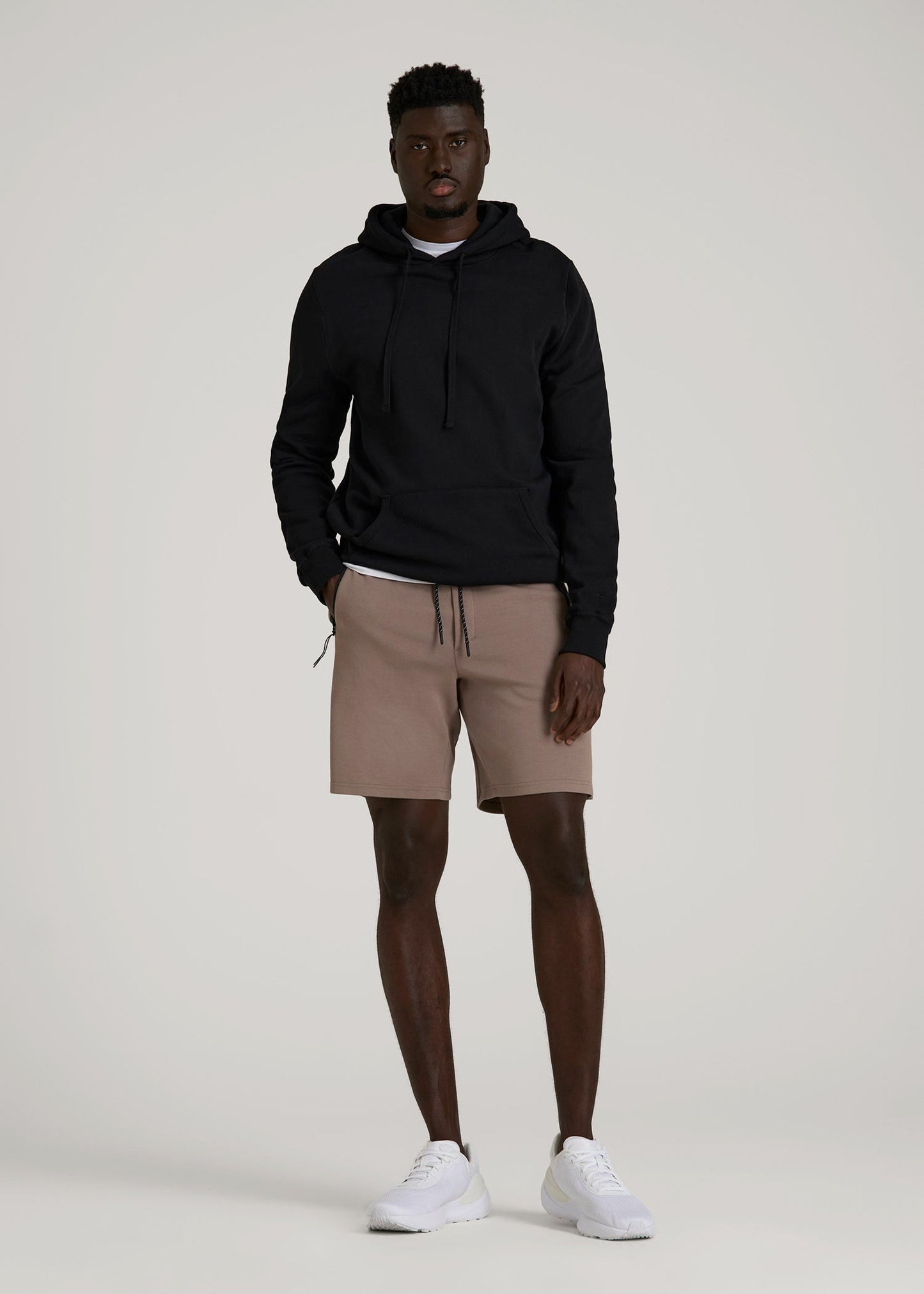 Tech Motion Fleece Shorts for Tall Men in Portobello