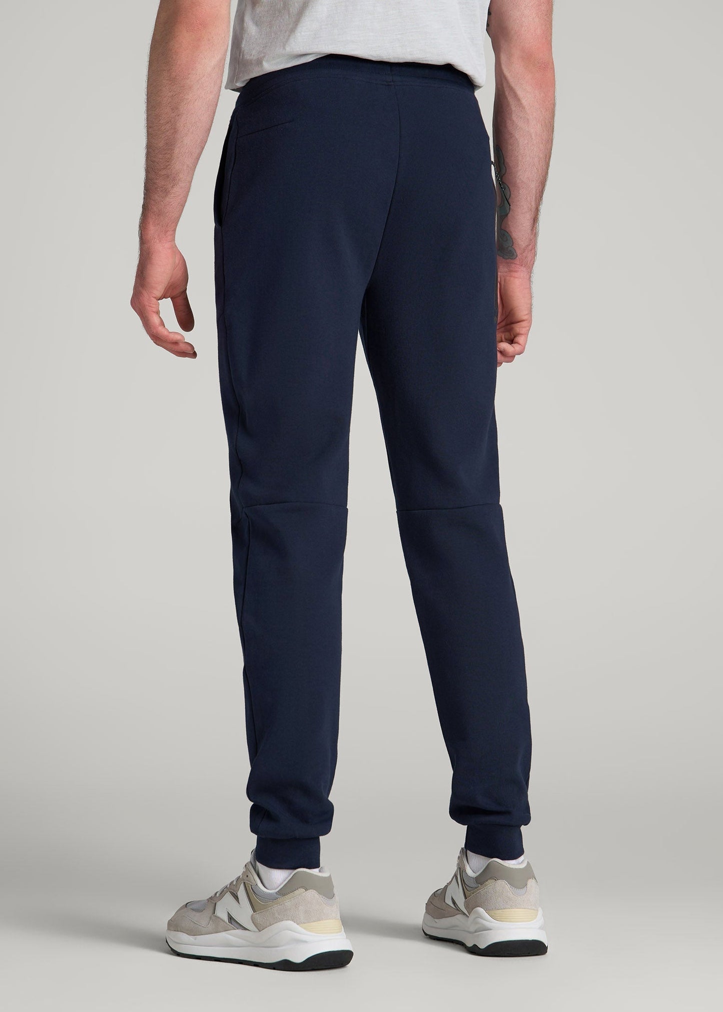Tech Motion Fleece Joggers for Tall Men in Evening Blue