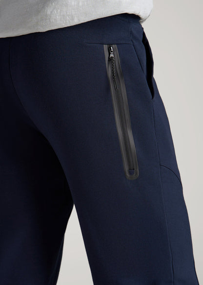 Tech Motion Fleece Joggers for Tall Men in Evening Blue