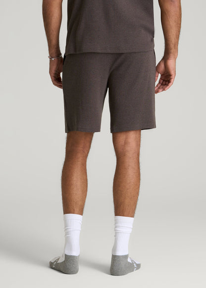Waffle Lounge Shorts for Tall Men in Espresso