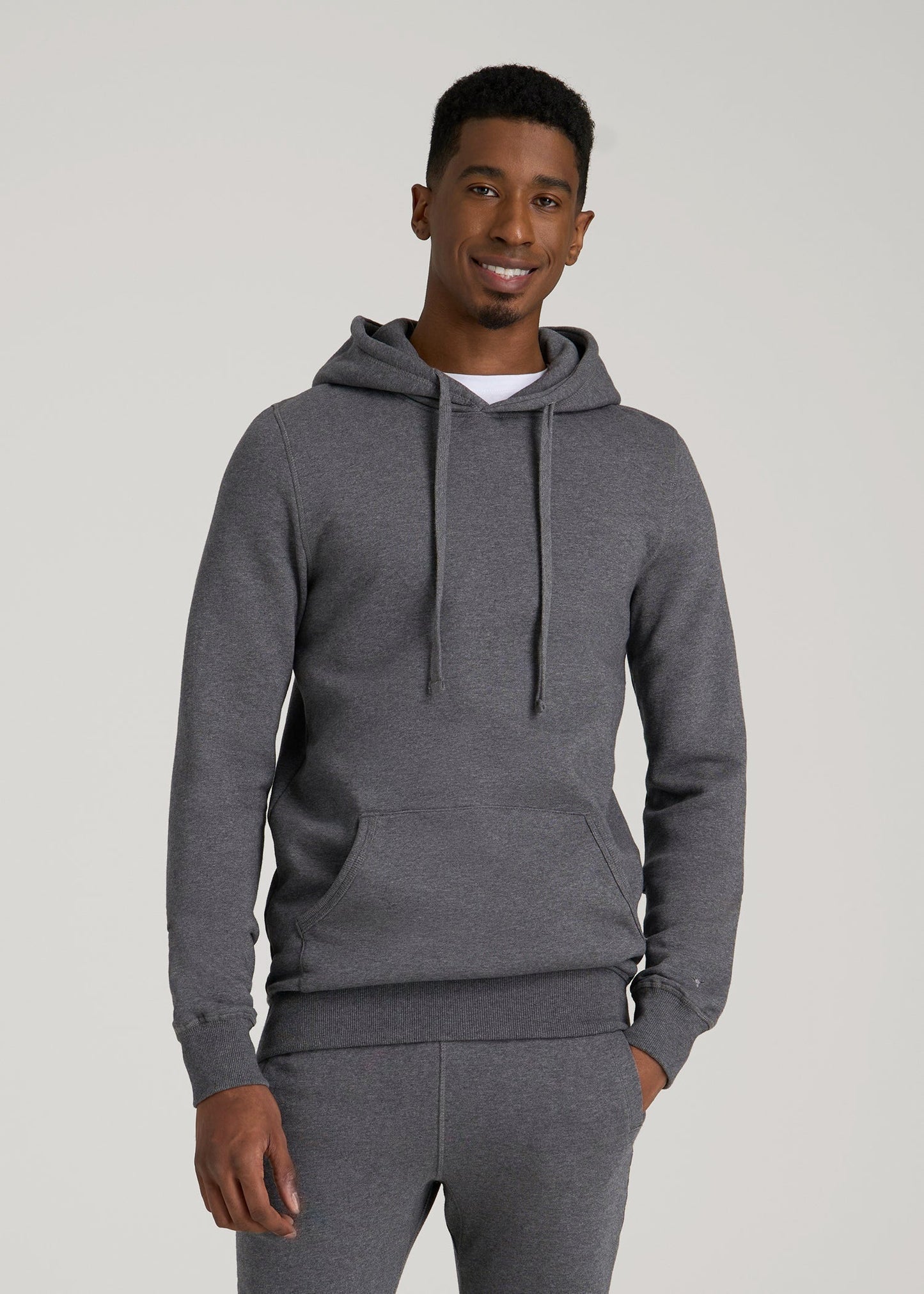 Wearever 2.0 Fleece Hoodie for Tall Men in Charcoal Mix