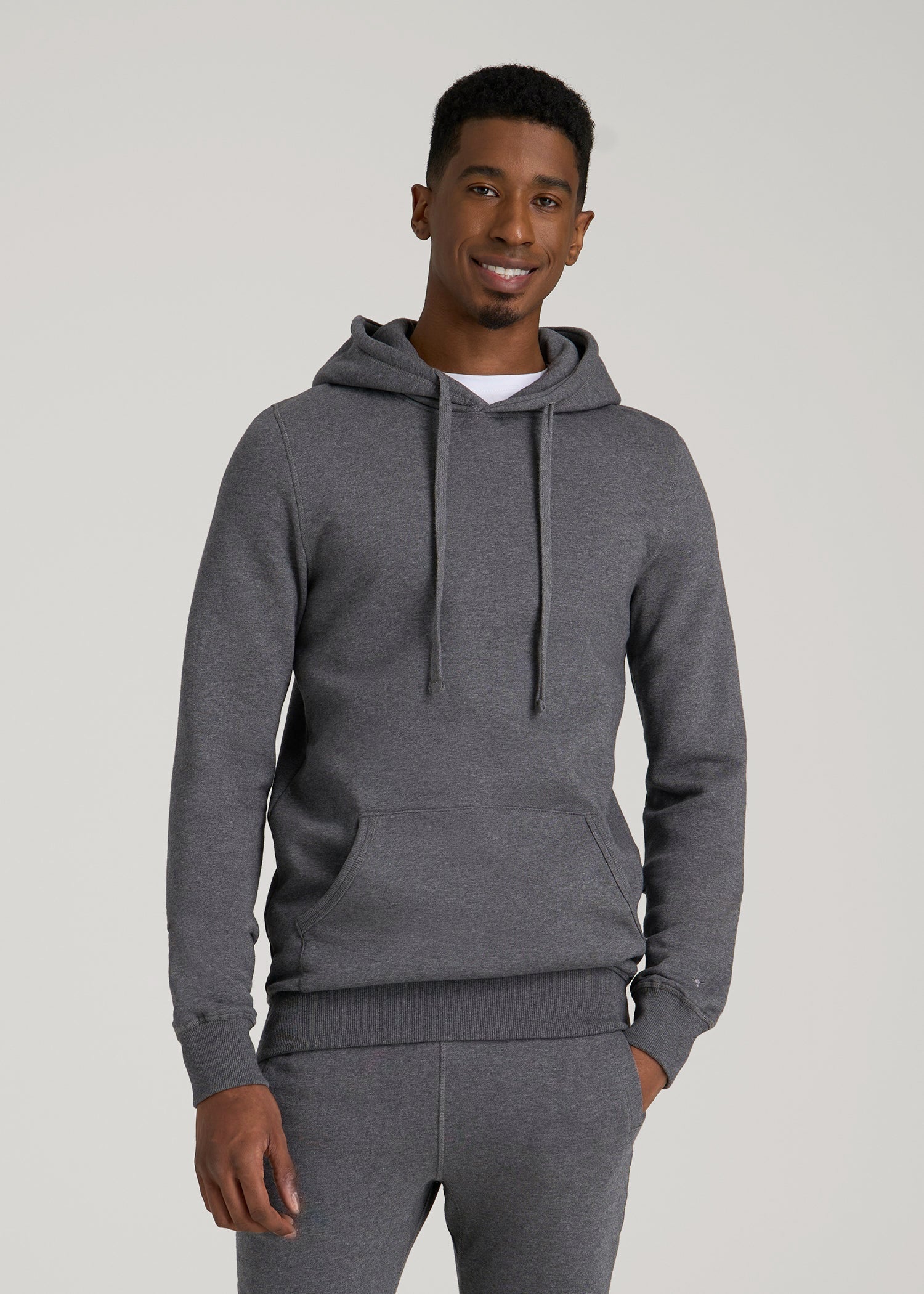 Wearever 2.0 Fleece Hoodie for Tall Men in Charcoal Mix