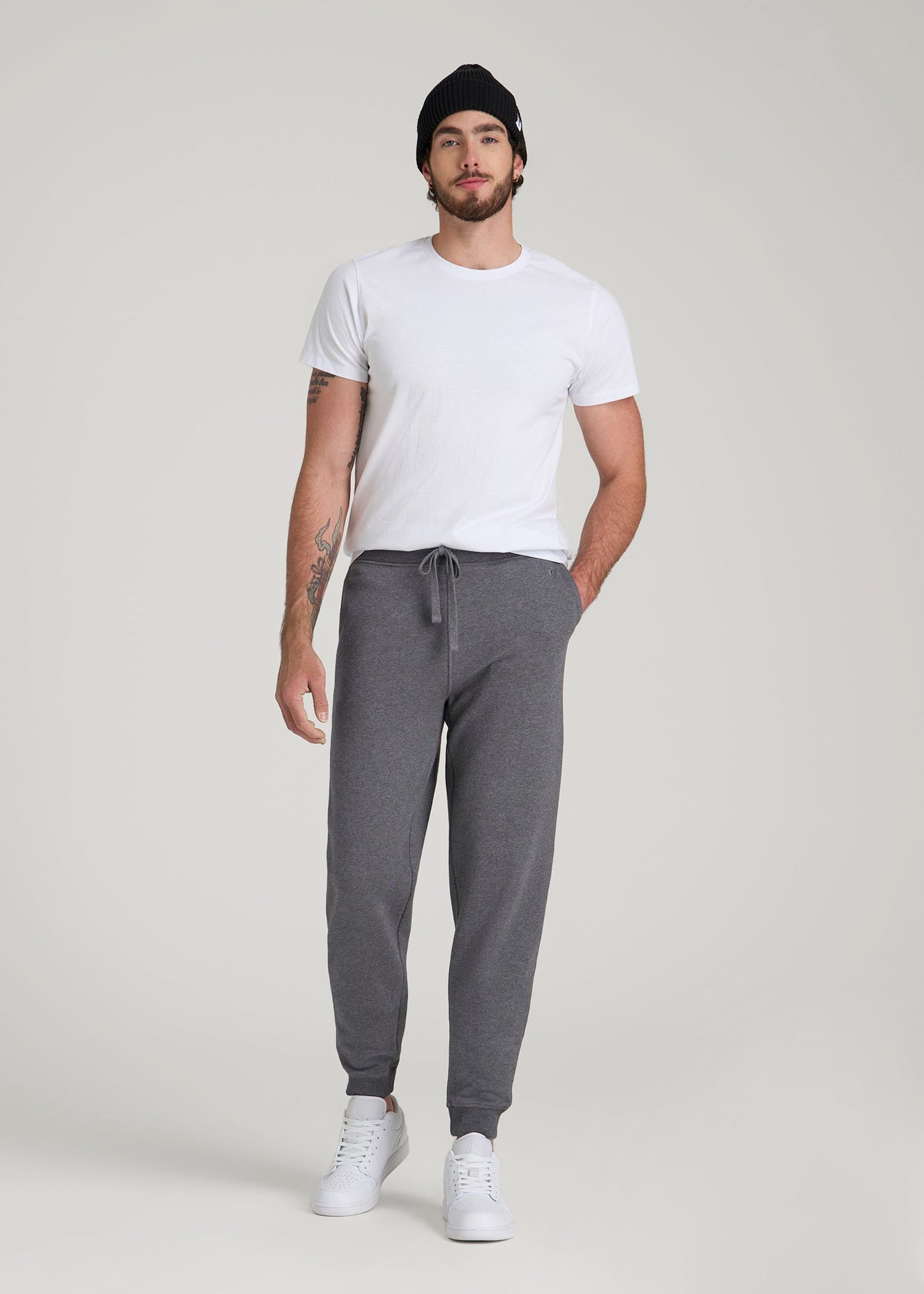 Wearever 2.0 Fleece Joggers for Tall Men in Charcoal Mix