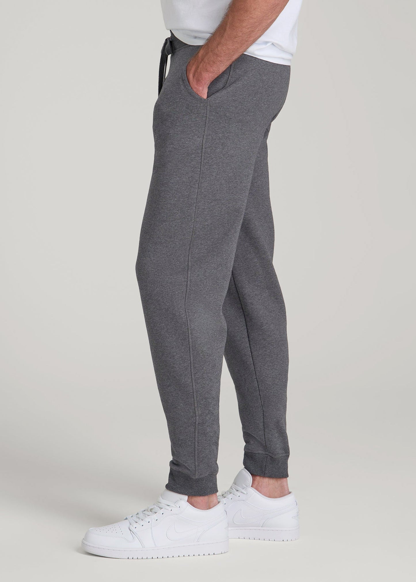Wearever 2.0 Fleece Joggers for Tall Men in Charcoal Mix