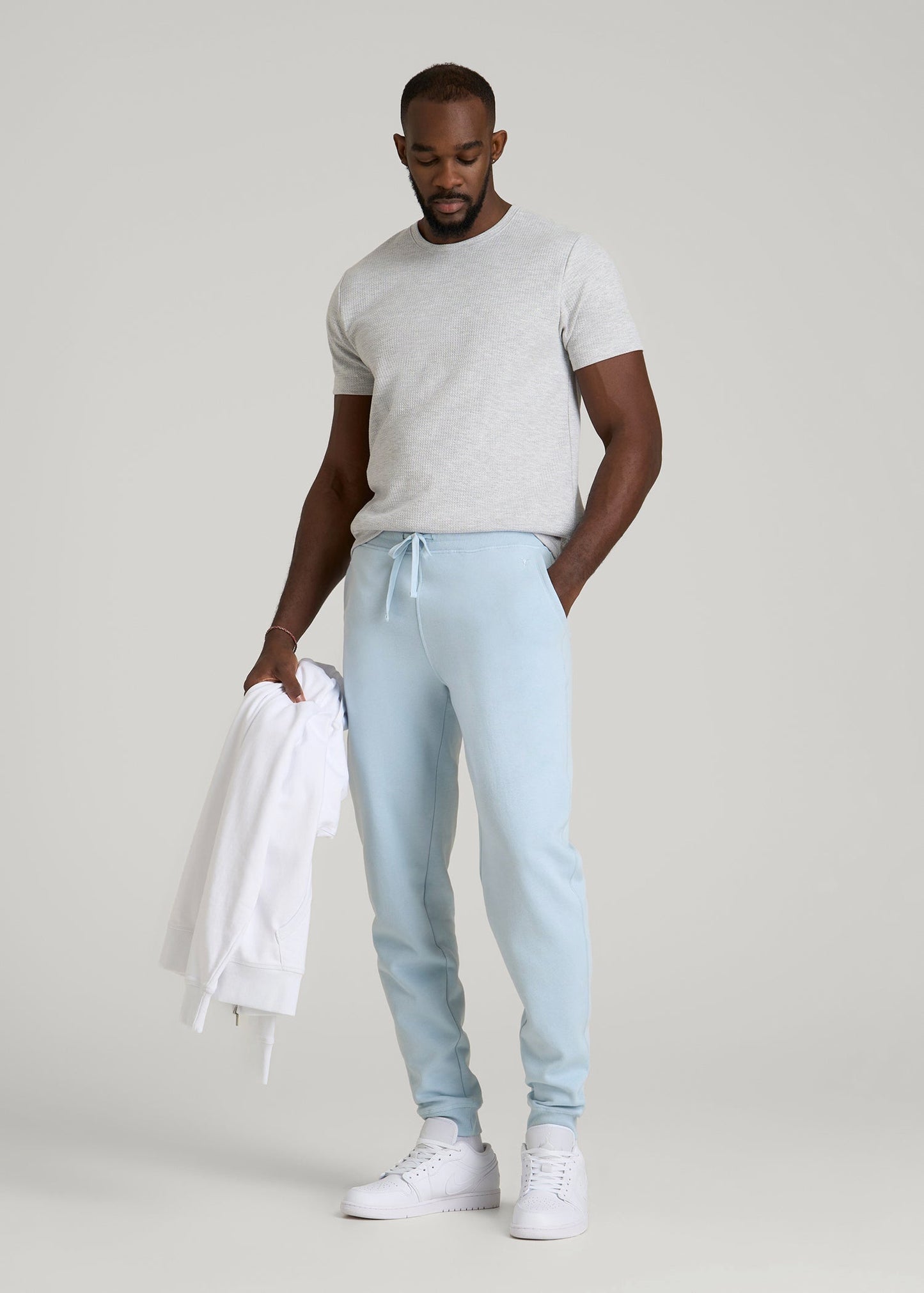 Wearever 2.0 Fleece Joggers for Tall Men in Ice Blue