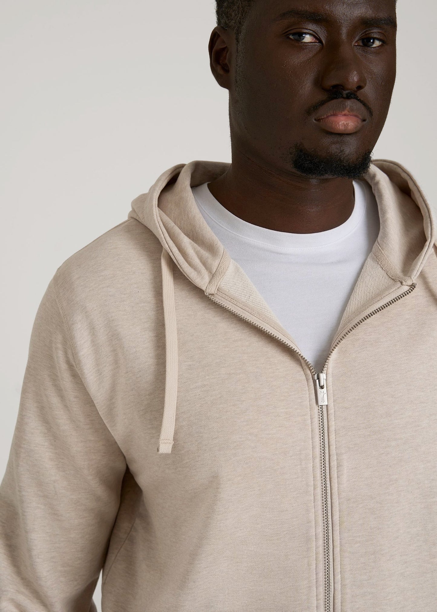 Wearever French Terry Full Zip Hoodie 2.0 in Oatmeal Mix