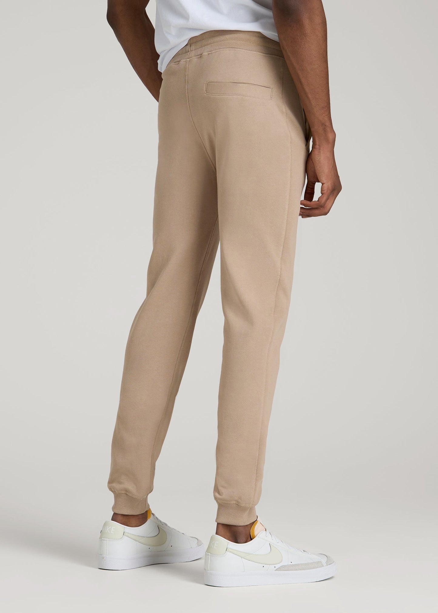 Wearever 2.0 French Terry Joggers for Tall Men in Light Camel