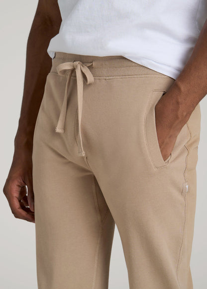 Wearever 2.0 French Terry Joggers for Tall Men in Light Camel