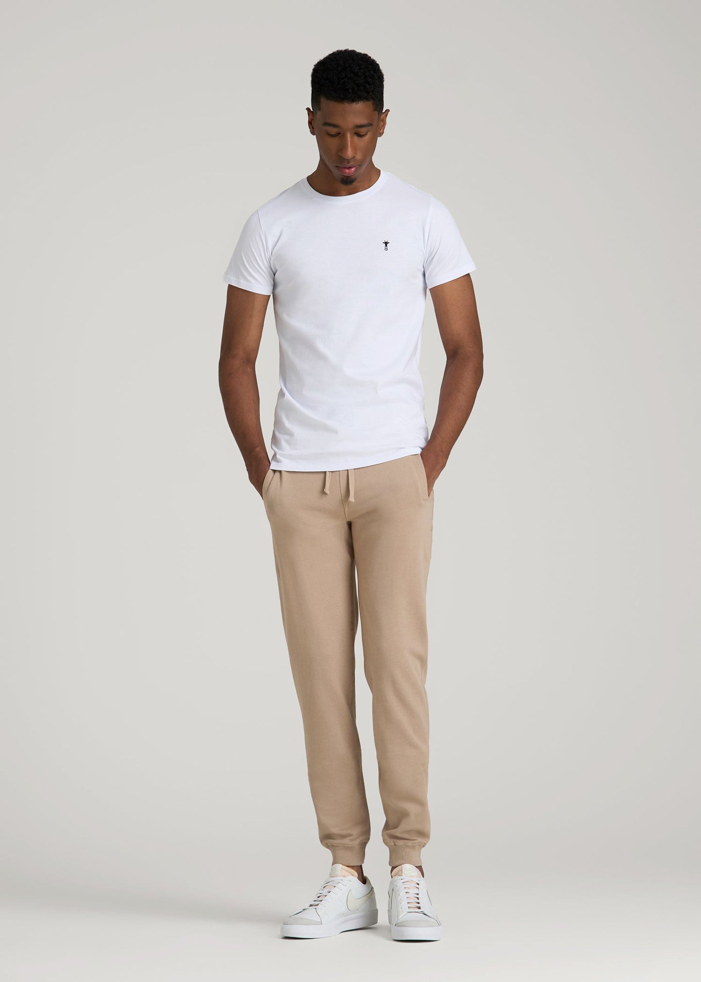 Wearever 2.0 French Terry Joggers for Tall Men in Light Camel