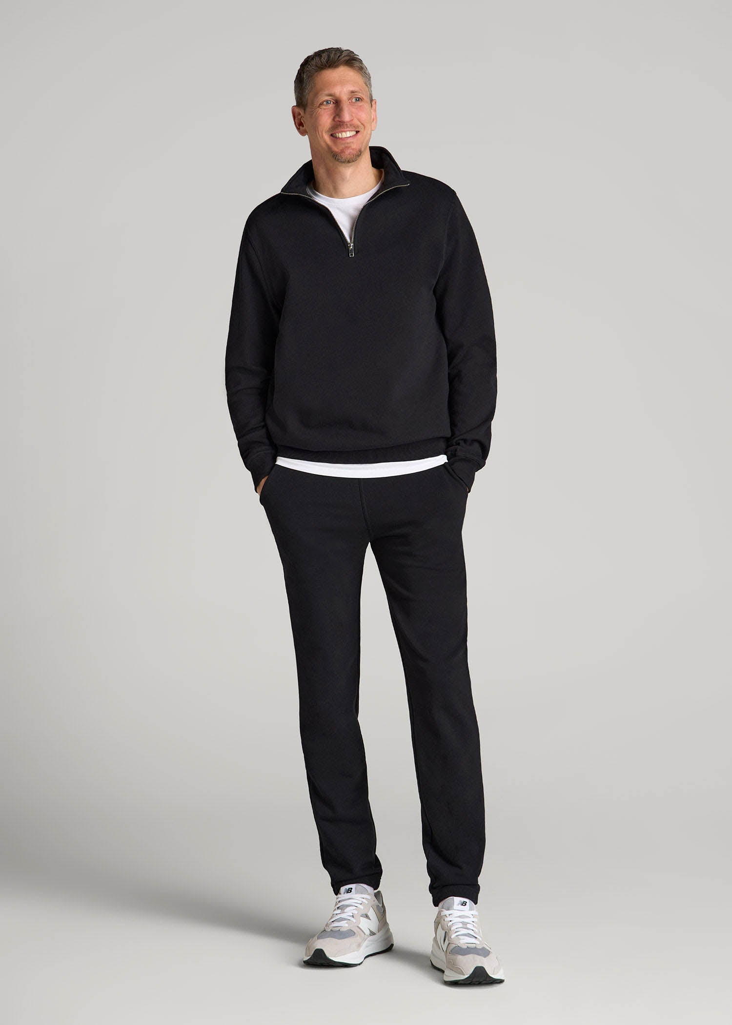 Wearever French Terry Sweatpants for Tall Men in Black
