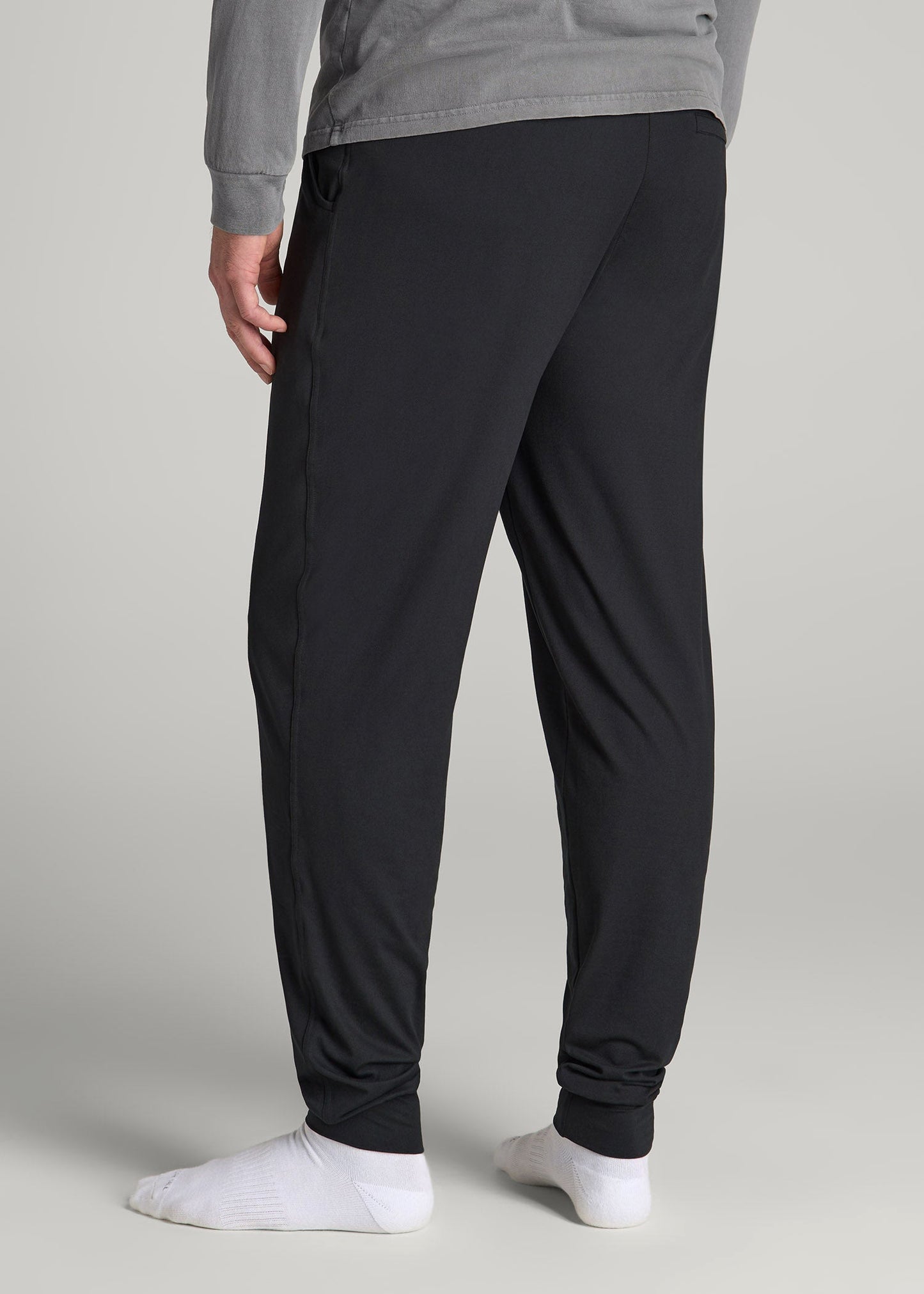 Weekender Stretch Lounge Joggers for Tall Men in Black