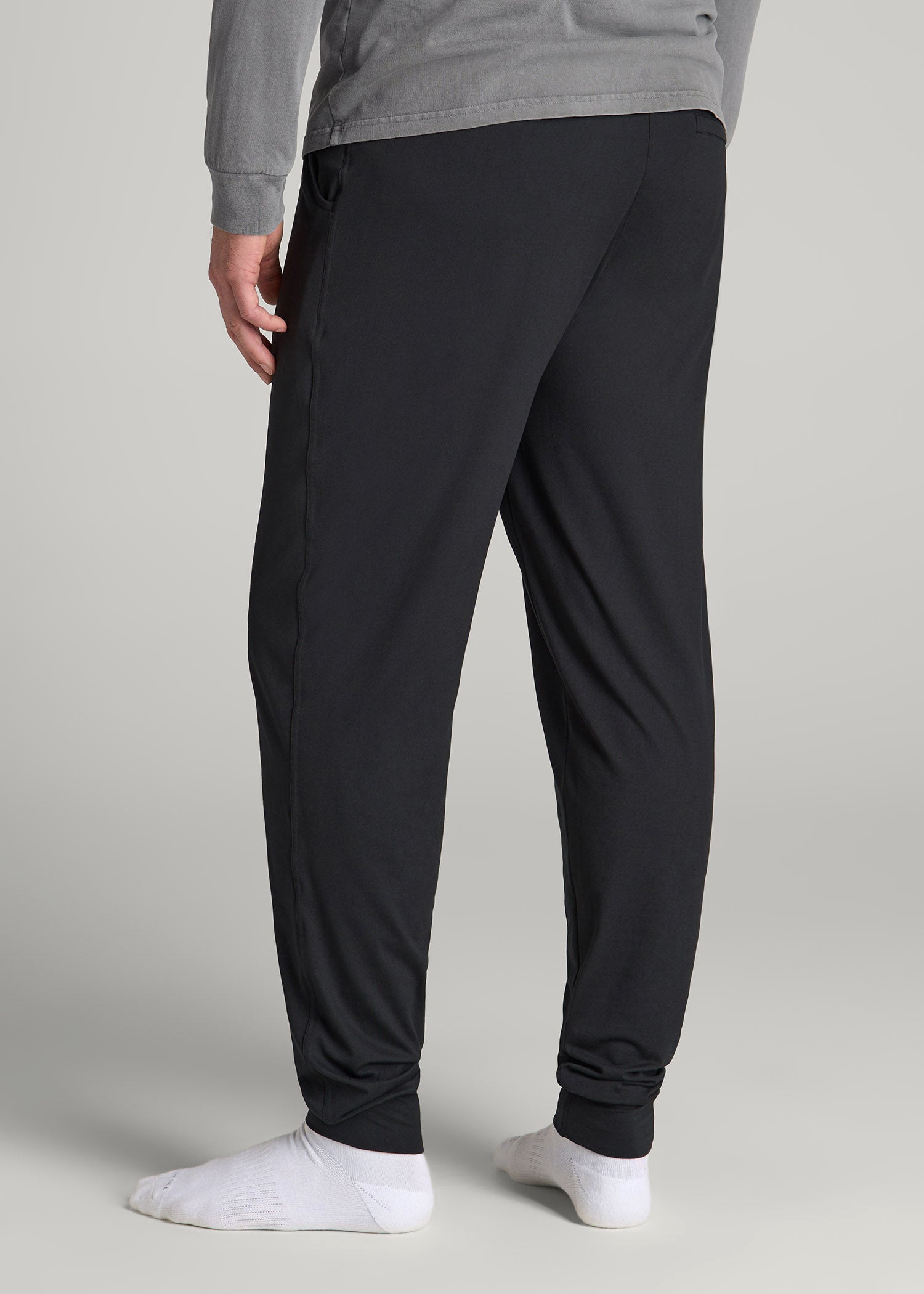 Weekender Stretch Lounge Joggers for Tall Men in Black