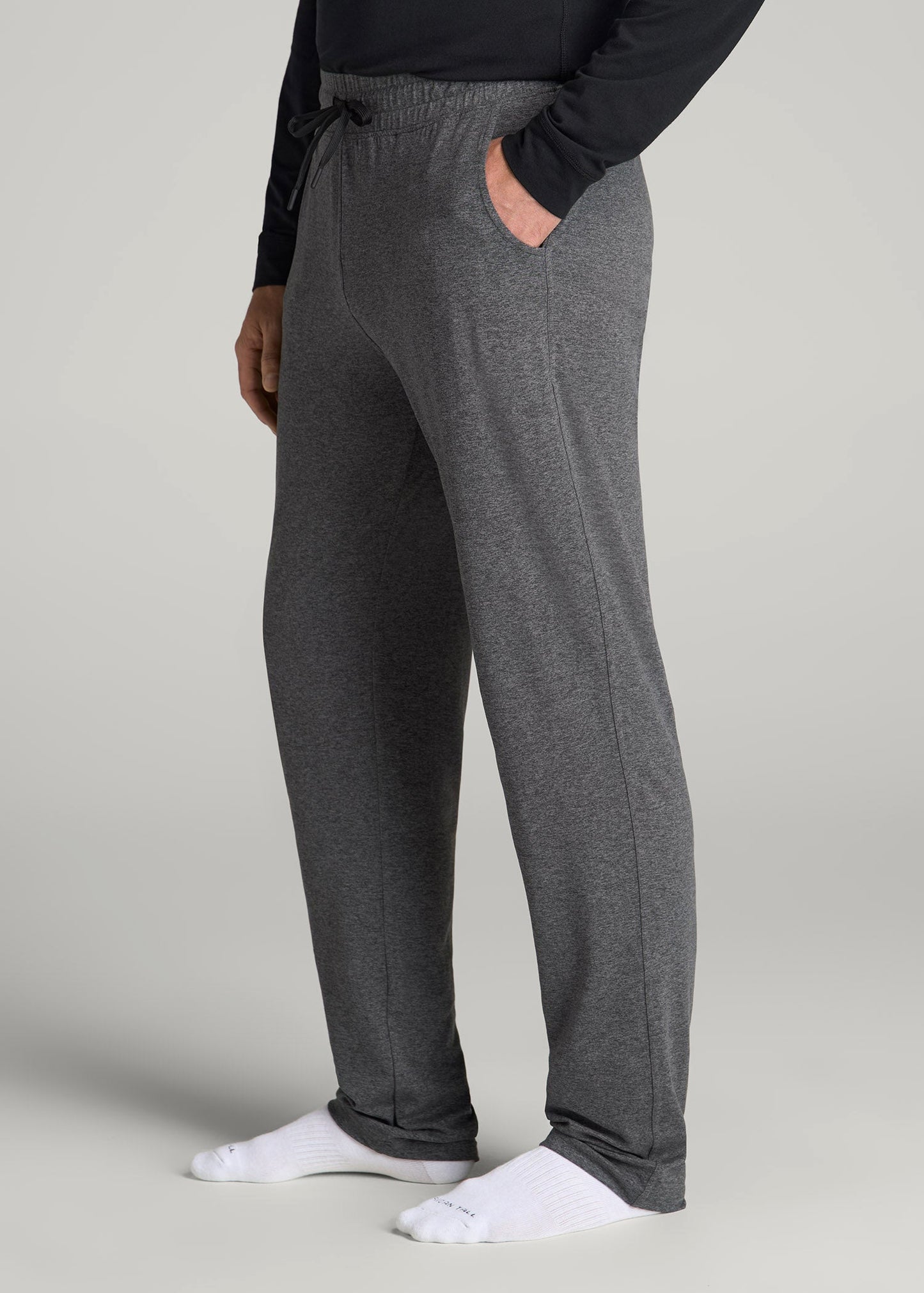 Weekender Stretch Lounge Pants for Tall Men in Charcoal Mix