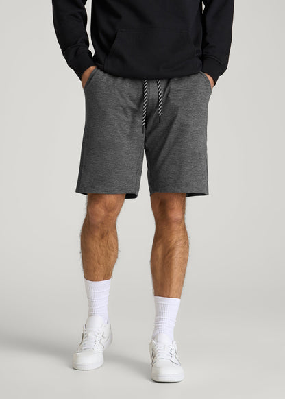Weekender Stretch Lounge Shorts for Tall Men in Charcoal Mix