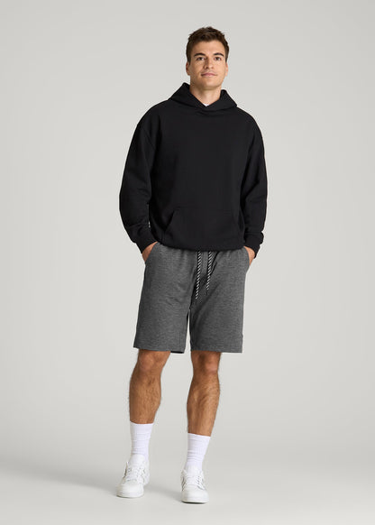 Weekender Stretch Lounge Shorts for Tall Men in Charcoal Mix