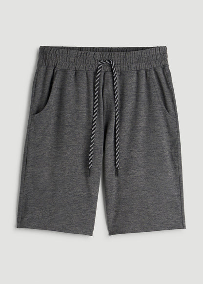 Weekender Stretch Lounge Shorts for Tall Men in Charcoal Mix