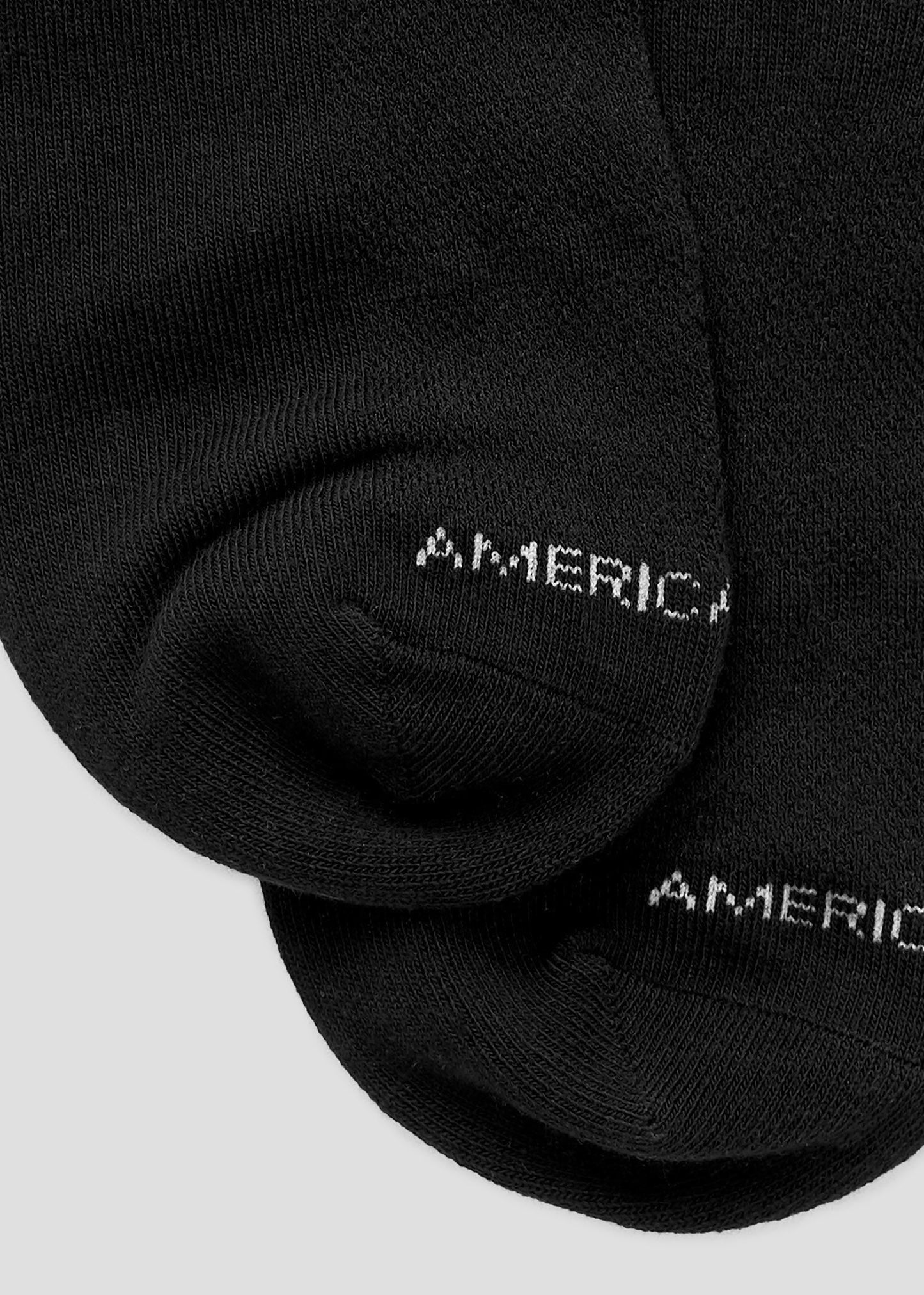 Athletic Crew Socks (X-Large Size: 13-15) for Tall Men in Black