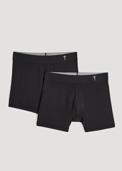 Micro Modal Boxer Briefs for Tall Men in Black