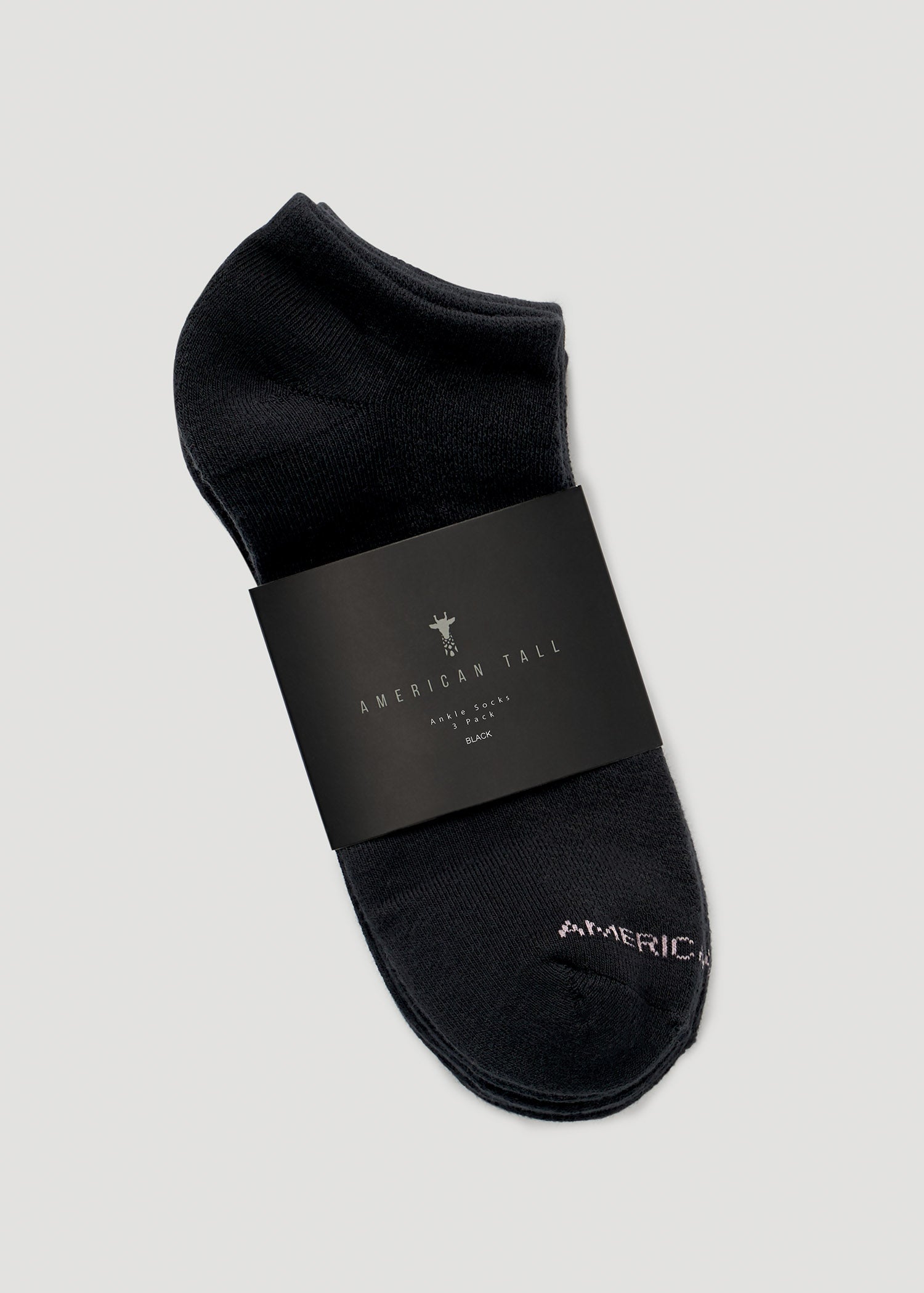 Ankle Socks (X-Large Size: 10-13) for Tall Women in Black