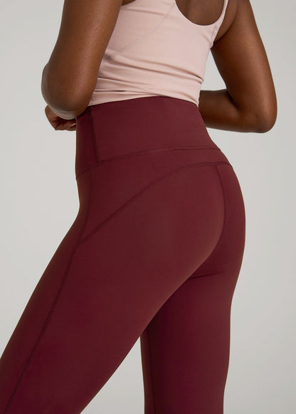 Balance Flare Yoga Pants for Tall Women in Tawny Port
