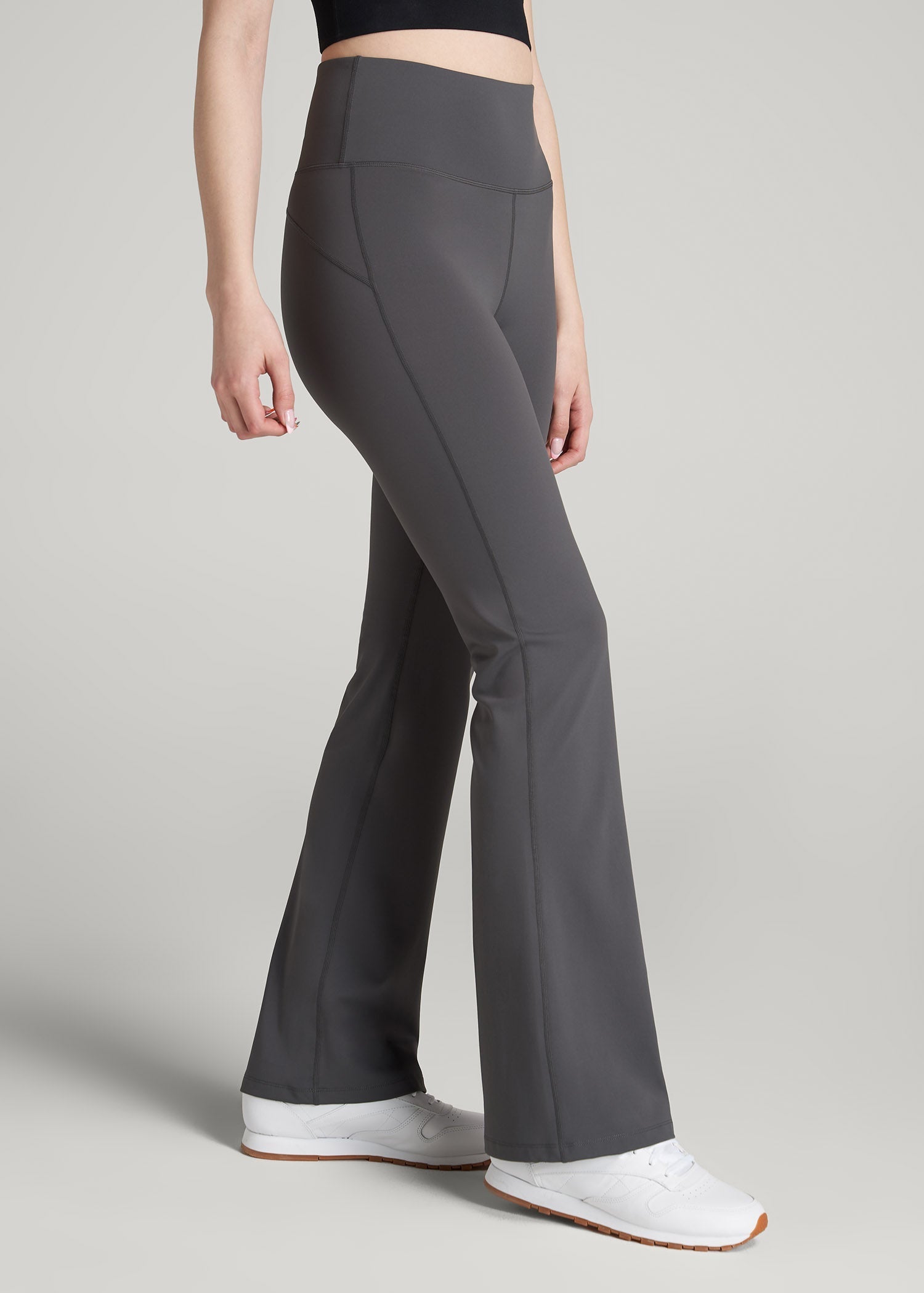 Balance Flare Yoga Pants for Tall Women in Charcoal