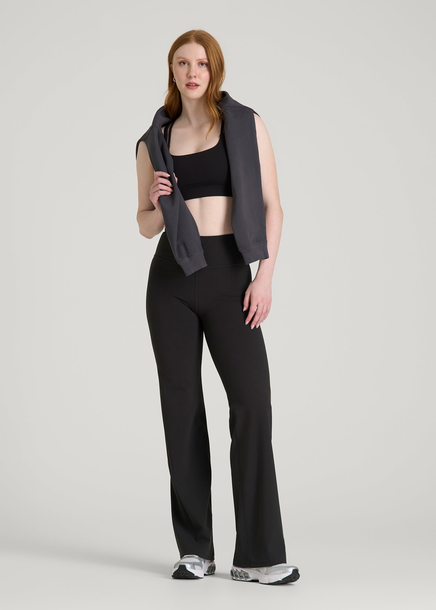 Balance Wide Leg Yoga Pants for Tall Women in Black