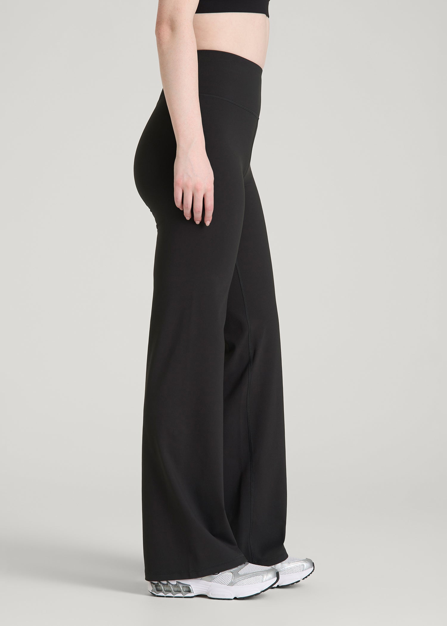Balance Wide Leg Yoga Pants for Tall Women in Black