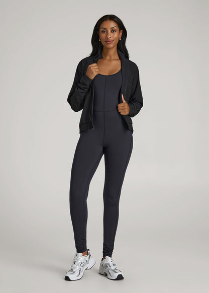 Balance Scoop Neck Jumpsuit for Tall Women in Black