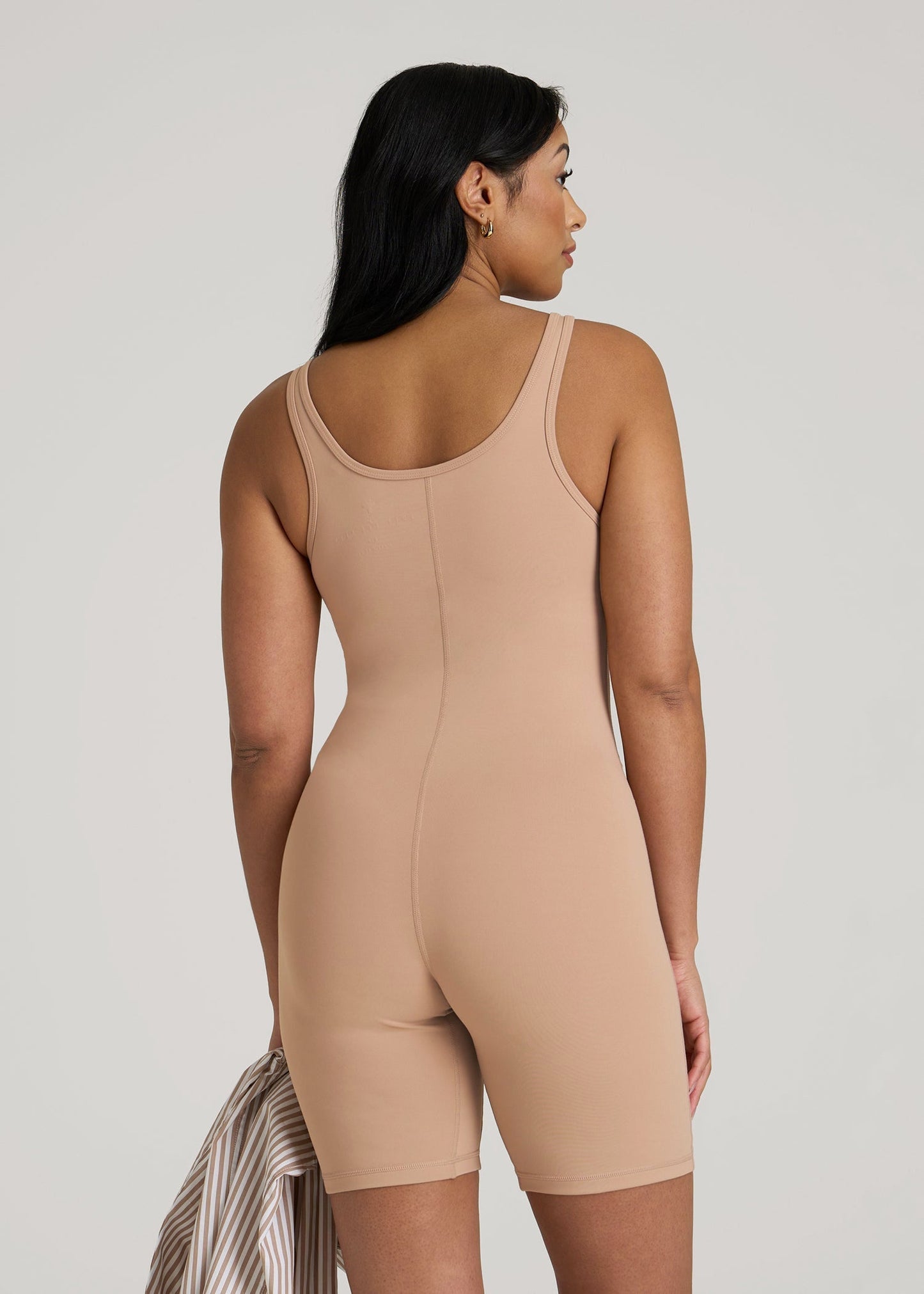 Balance Scoopneck Romper for Tall Women in Sun Tan