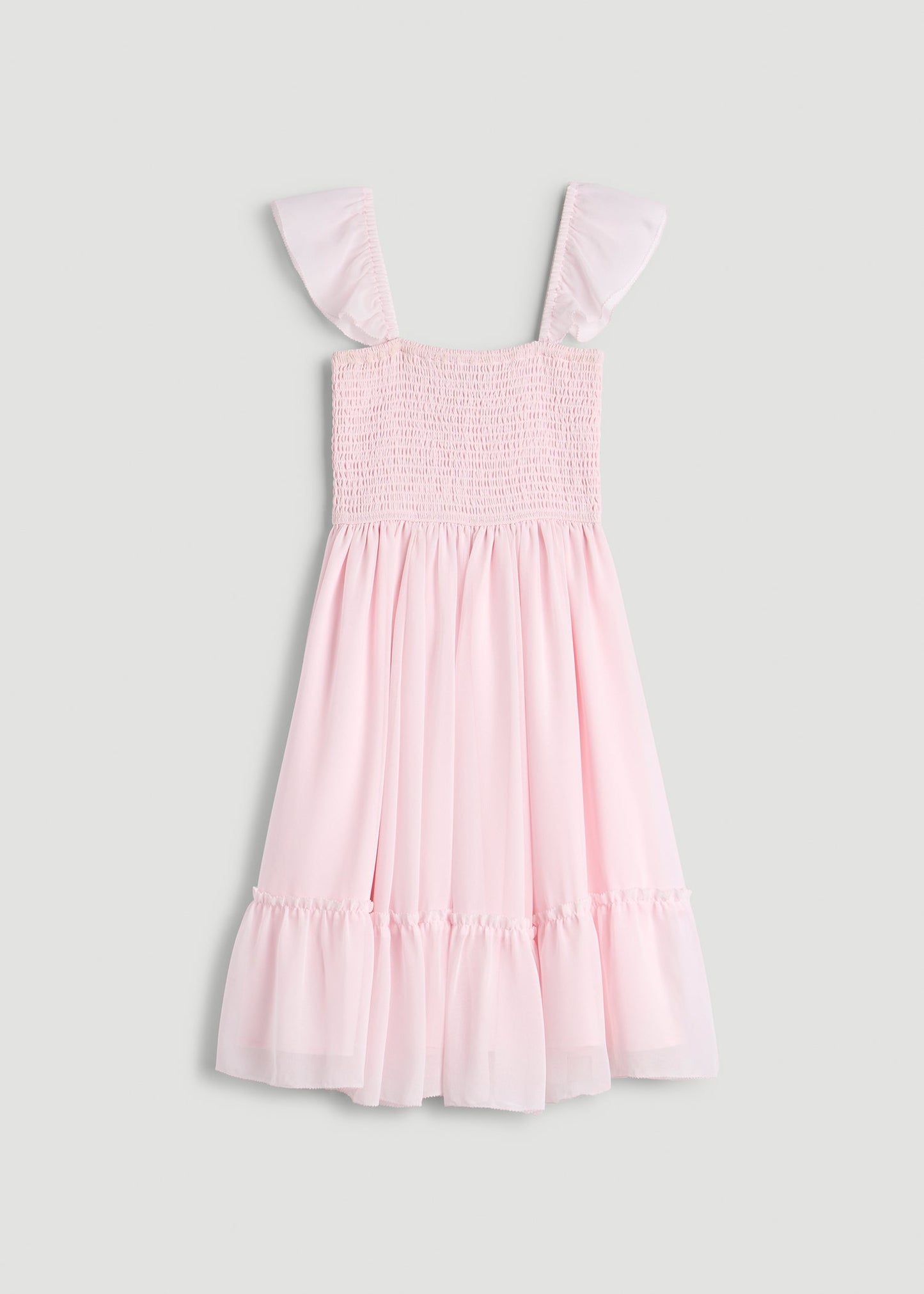 Chiffon Mini Gumdrop Dress for Tall Women in Barely Pink