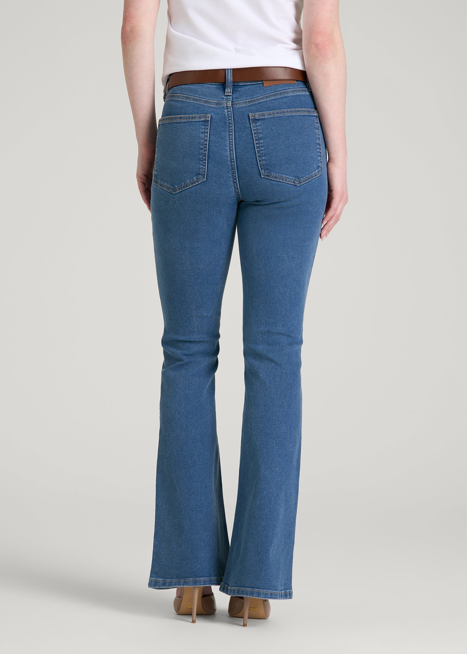 Chloe High Rise Flare Jeans for Tall Women in New Colorado Blue