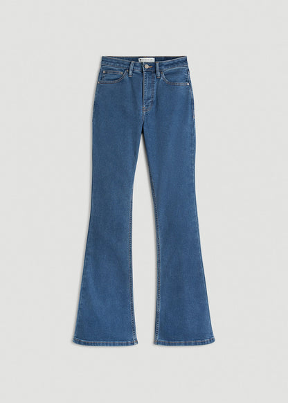 Chloe High Rise Flare Jeans for Tall Women in New Colorado Blue