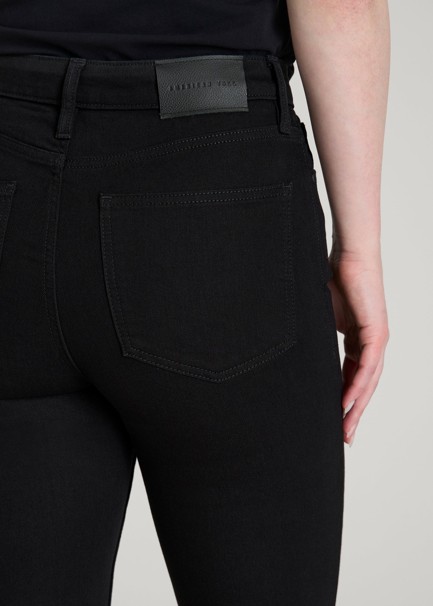Chloe High Rise Flare Jeans for Tall Women in Optimum Black