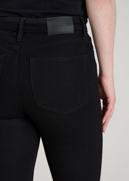 Chloe High Rise Flare Jeans for Tall Women in Optimum Black