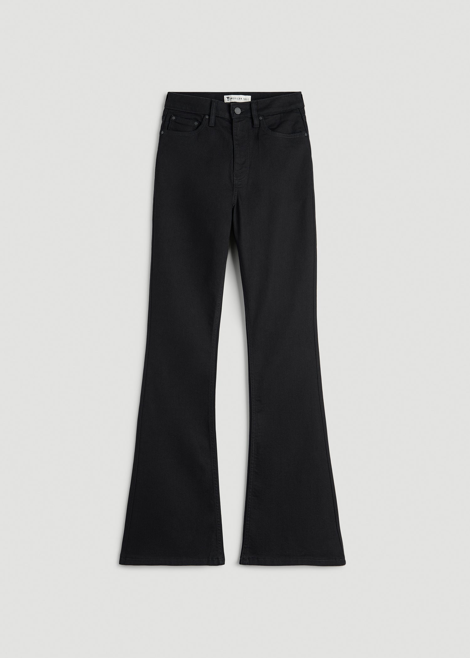 Chloe High Rise Flare Jeans for Tall Women in Optimum Black