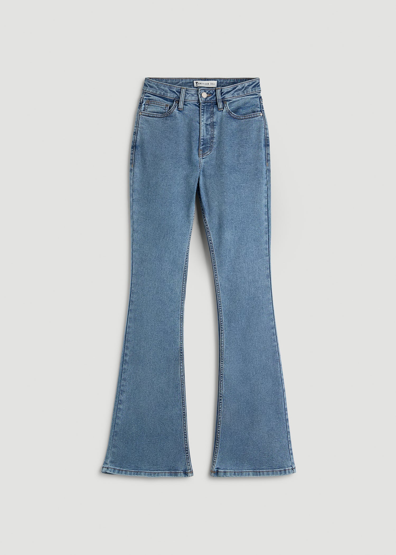 Chloe High Rise Flare Jeans for Tall Women in Perfect Blue