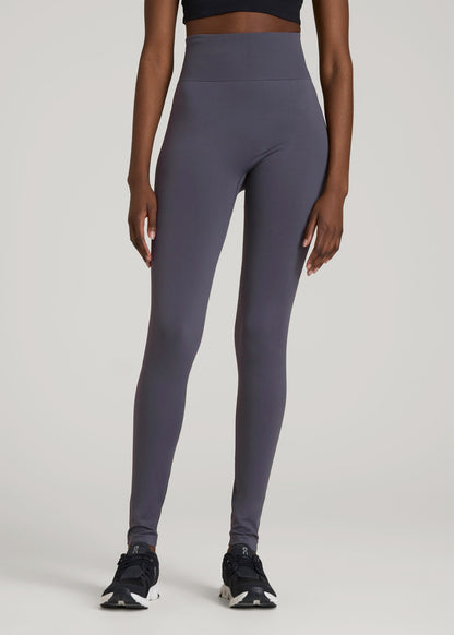 Compression Training Leggings for Tall Women in Periscope Grey