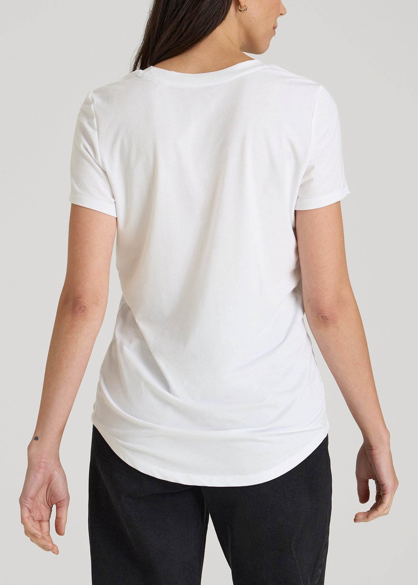 Logo Tee for Tall Women in White