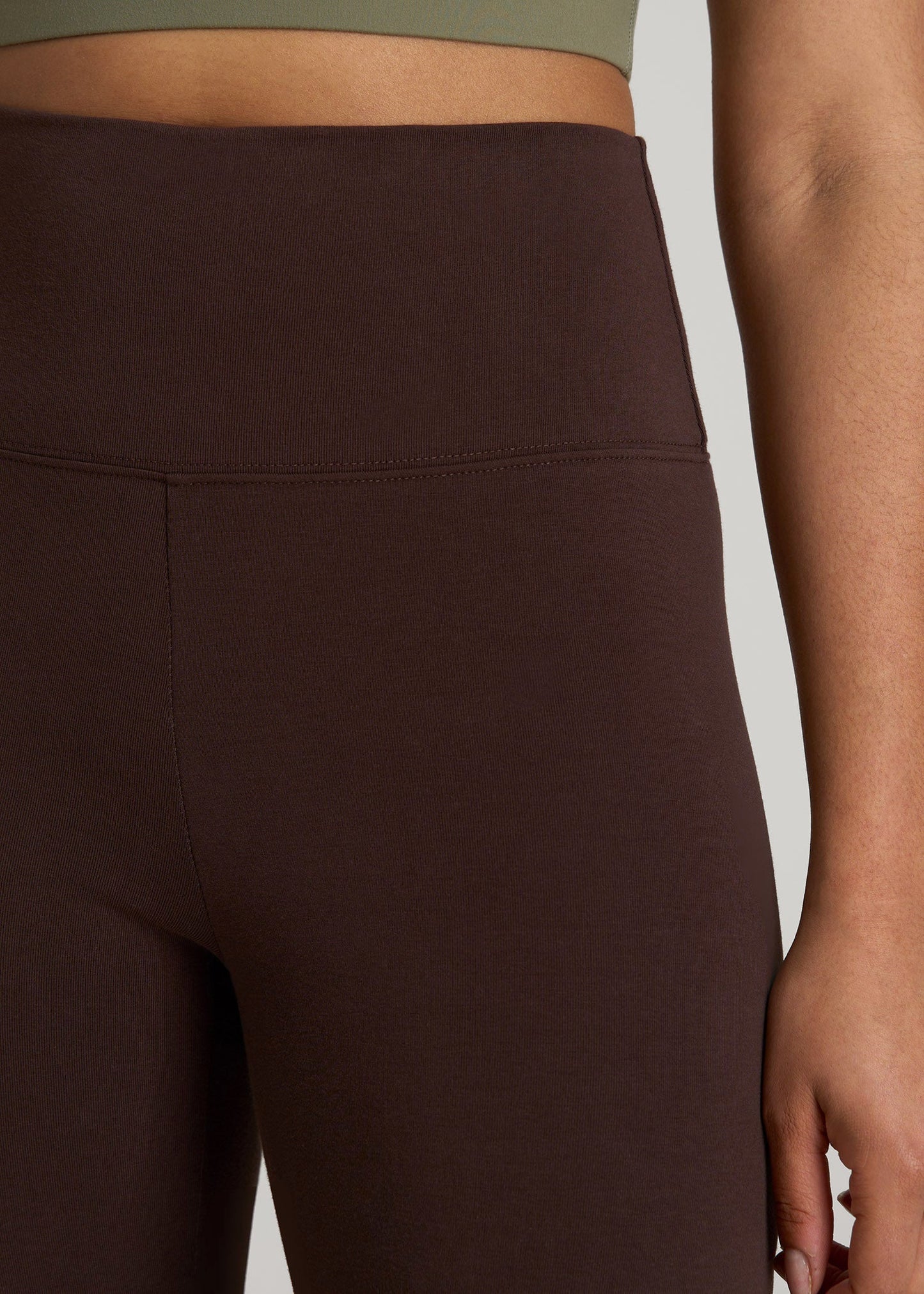 Cotton Leggings for Tall Women in Espresso