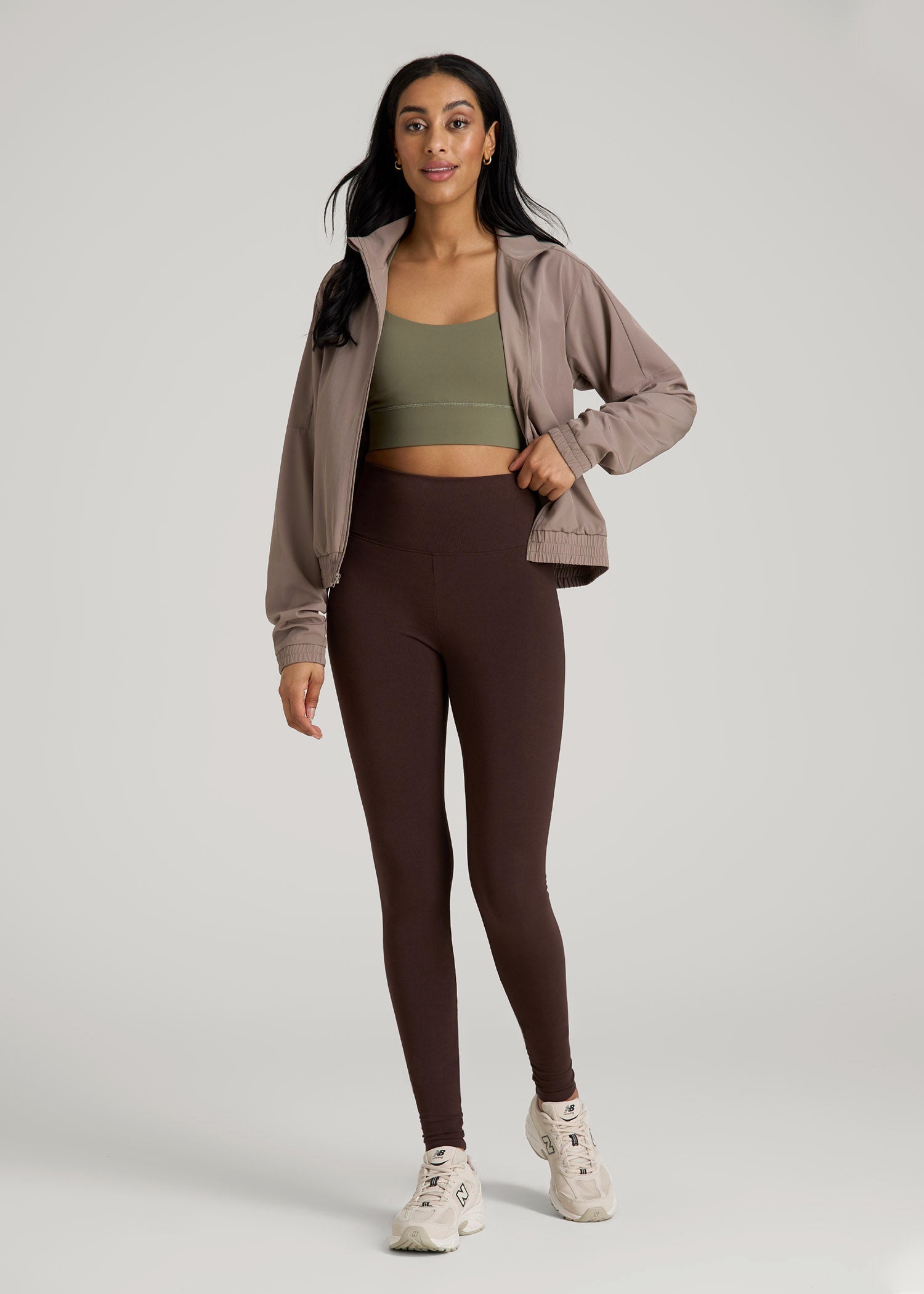 Cotton Leggings for Tall Women in Espresso