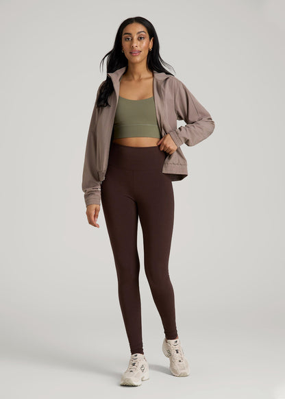 Cotton Leggings for Tall Women in Espresso
