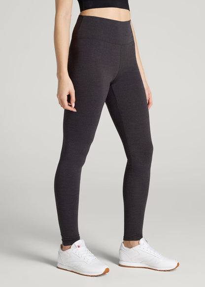 Cotton Leggings for Tall Women in Shadow Grey Mix