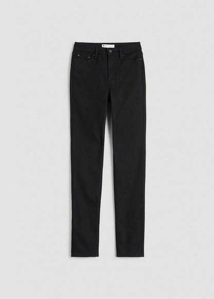 Curve High Rise Skinny Leg Jeans for Tall Women in Optimum Black
