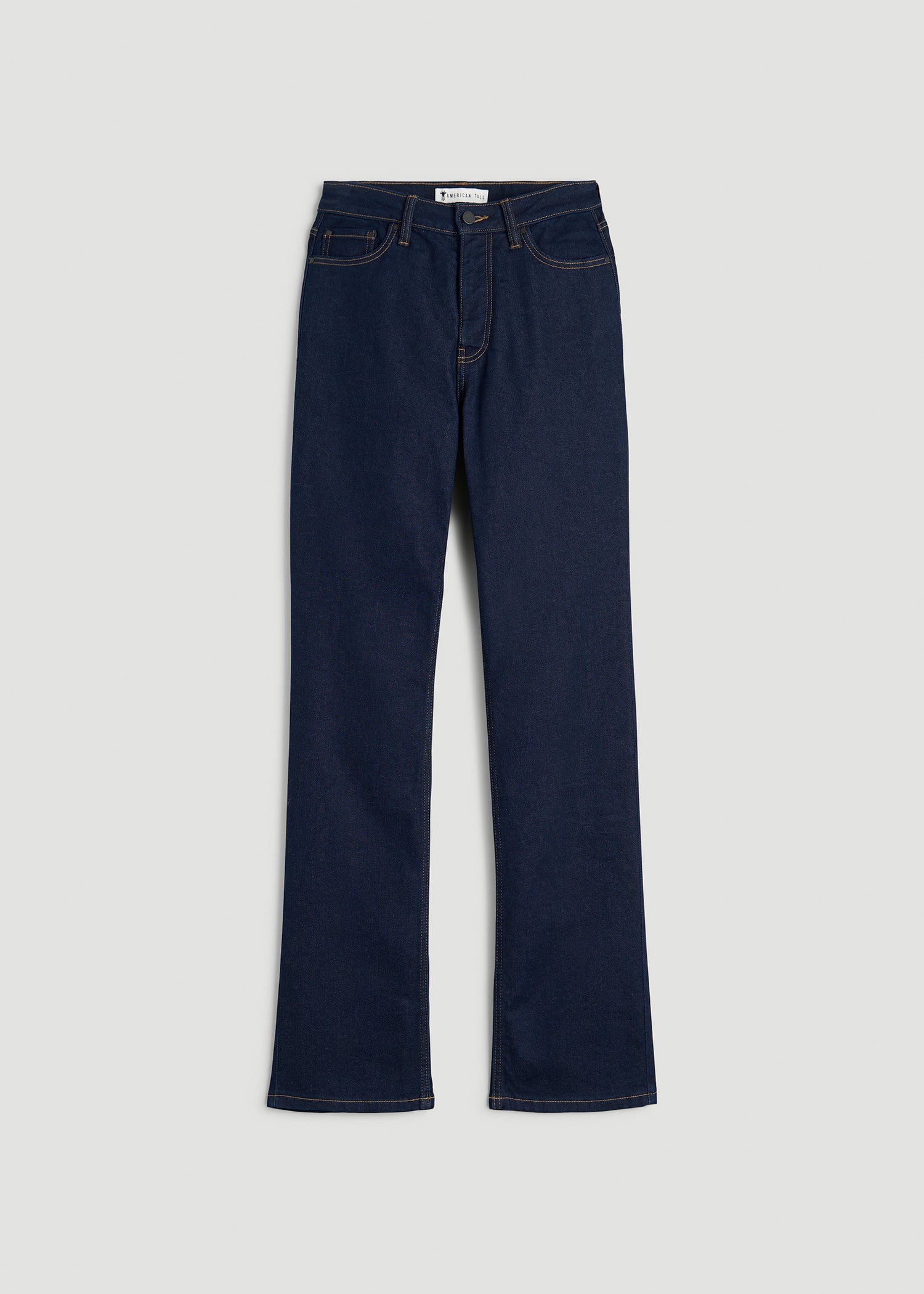 Curve High Rise Straight Leg Jeans for Tall Women in Deep Indigo Wash