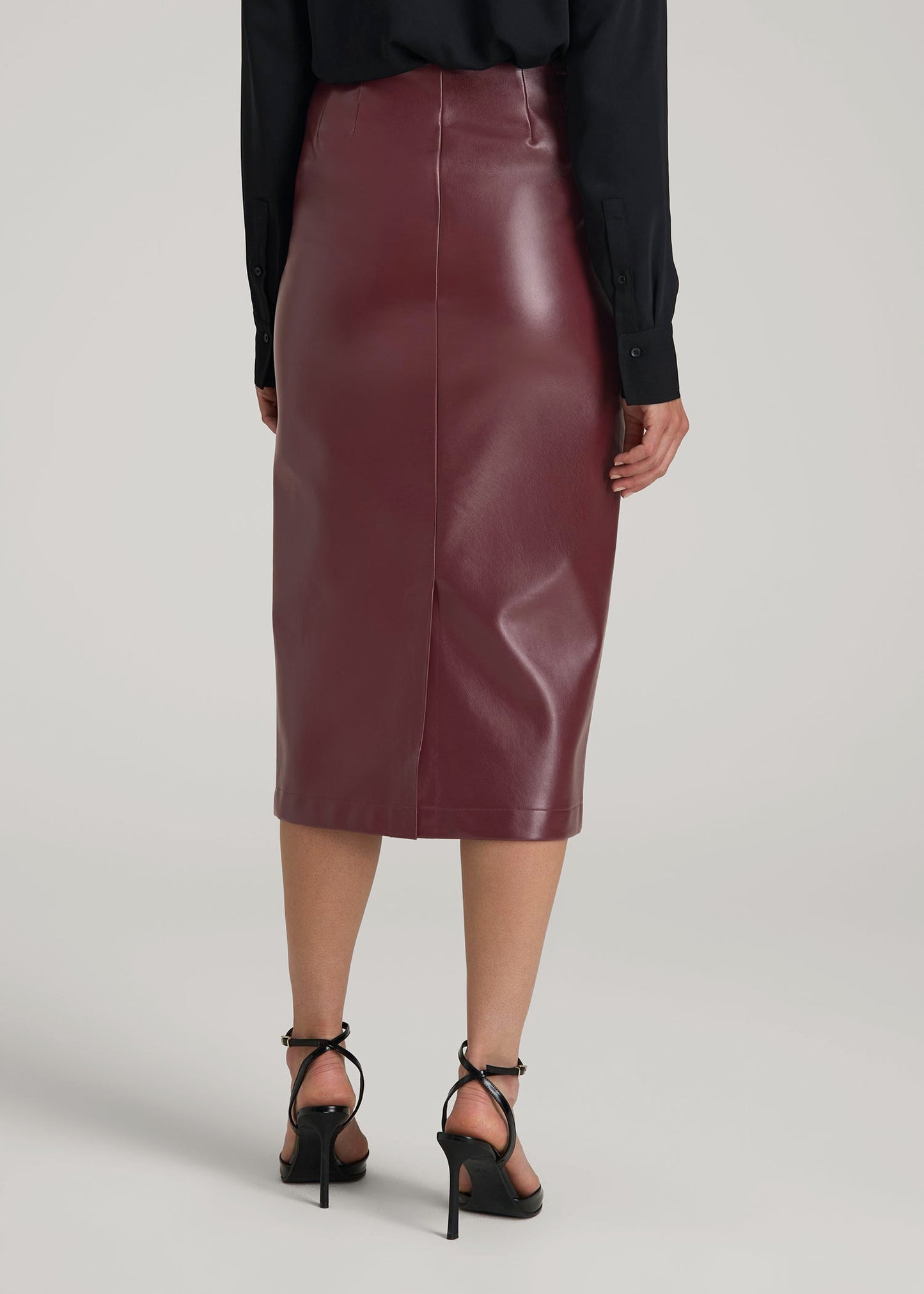 True Touch Leather Pencil Skirt for Tall Women in Port Royale