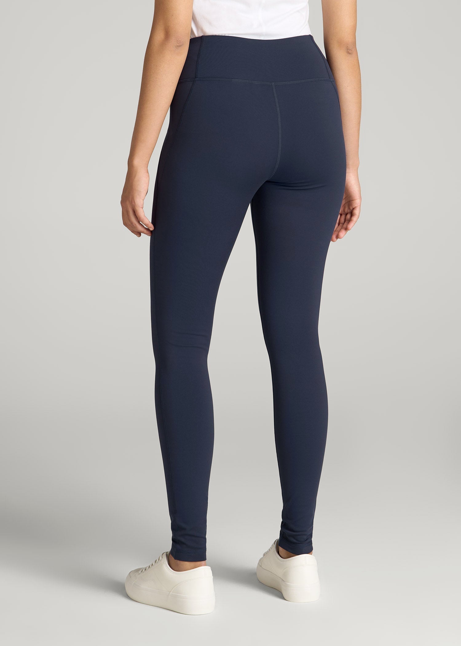 Fleece-Lined Leggings for Tall Women in Navy