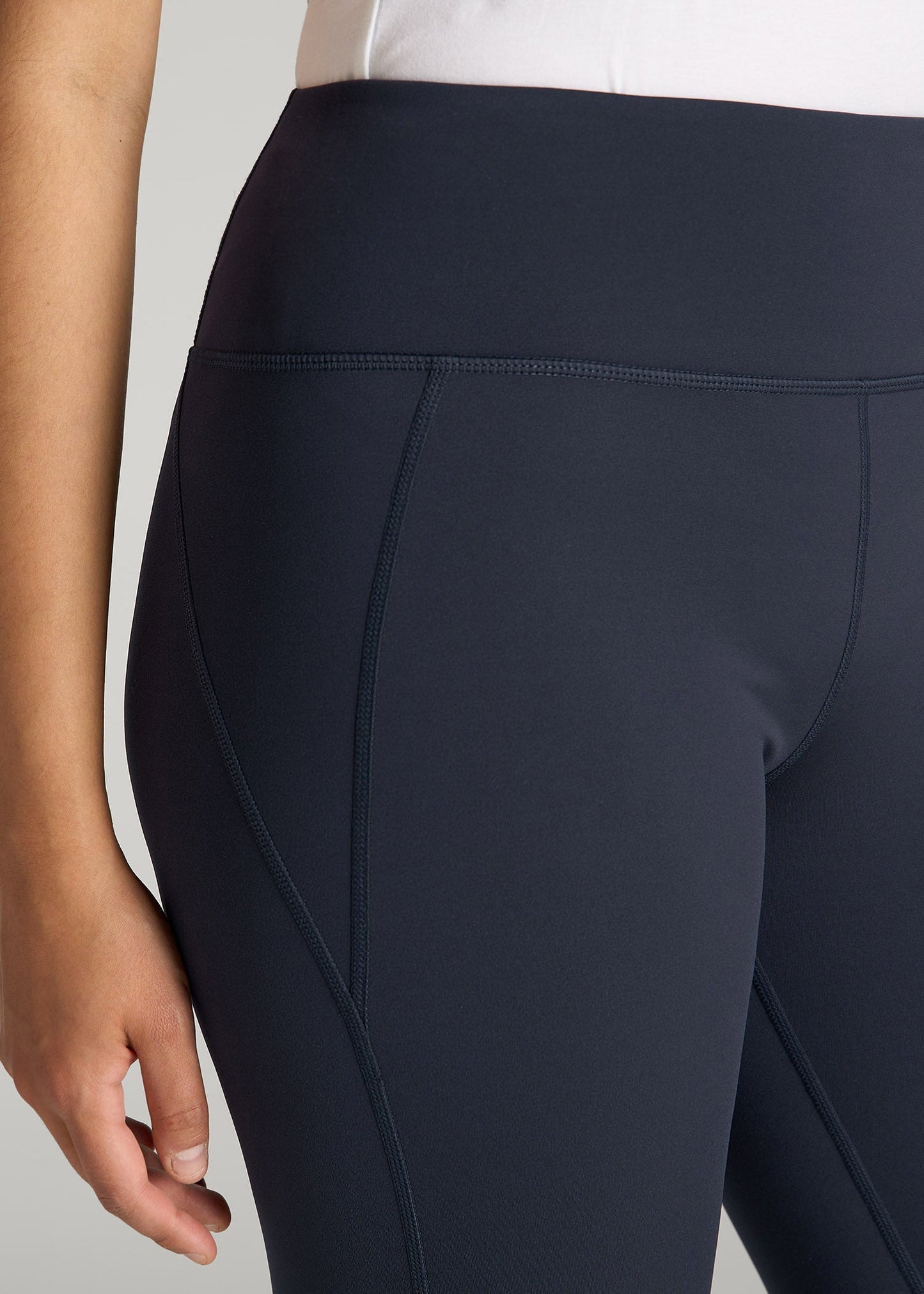 Fleece-Lined Leggings for Tall Women in Navy