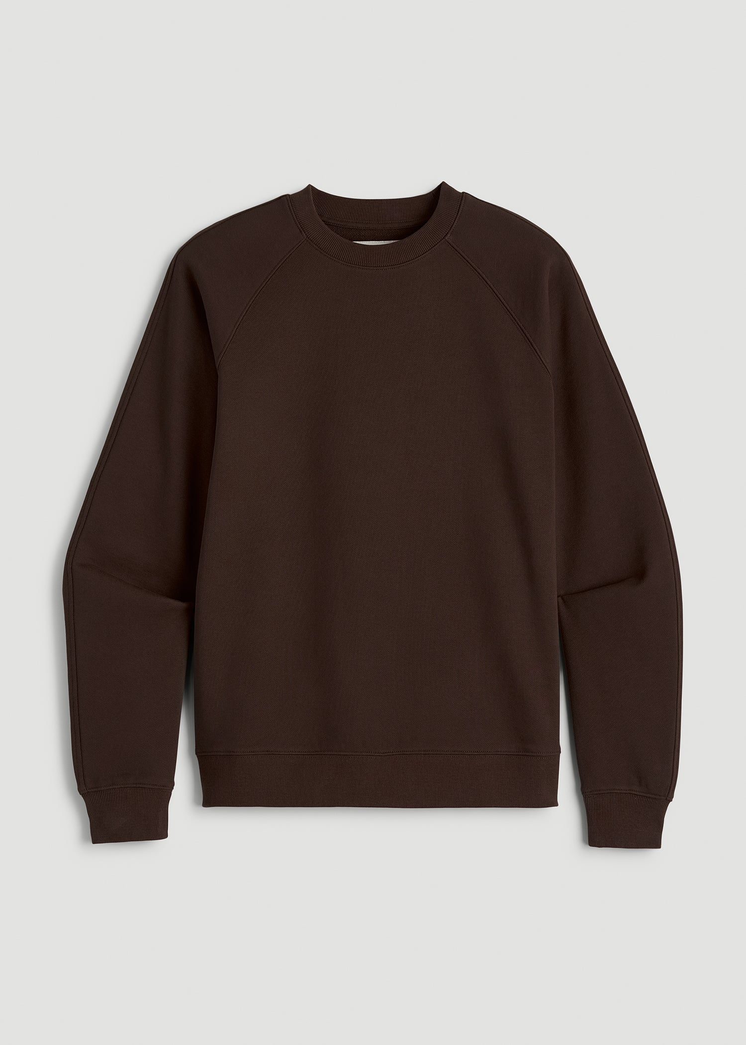 French Terry Crewneck Sweatshirt for Tall Women in Espresso
